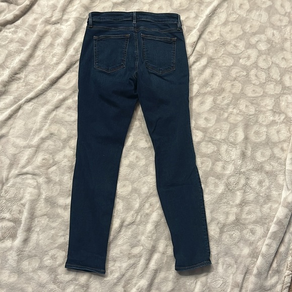 Loft curvy skinny crop blue jeans size 26 2 - Picture 6 of 10